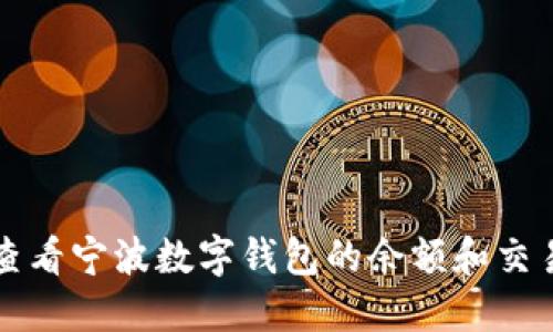 如何查看宁波数字钱包的余额和交易记录